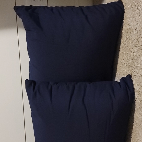 Sunbrella by Pottery Barn Outdoor Navy Throw Pillows - Picture 2 of 4